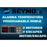 Dubbel programmeerbaar temperatuuralarm (twee uitlaten) of (uitlaat en motor) of (twee motoren)