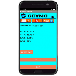 Battery check control up to 4 battery groups with App